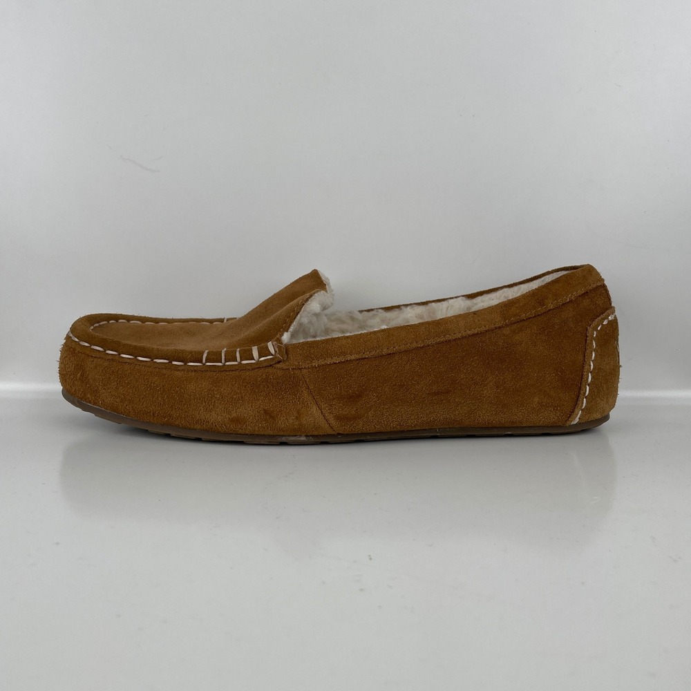 Koolaburra by UGG Lezly Chestnut Suede Faux Fur Moccasin Slippers 1020389 Men 10